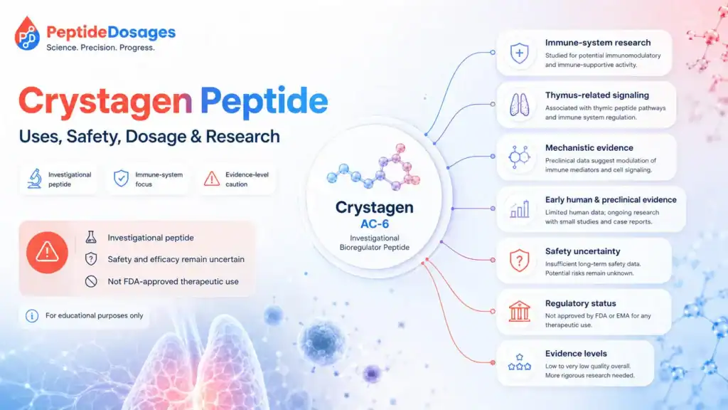 Crystagen peptide uses safety dosage and research 1