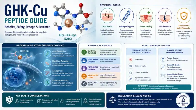 GHK-Cu peptide benefits safety dosage research