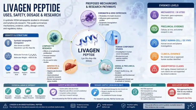 Livagen peptide uses safety dosage and research