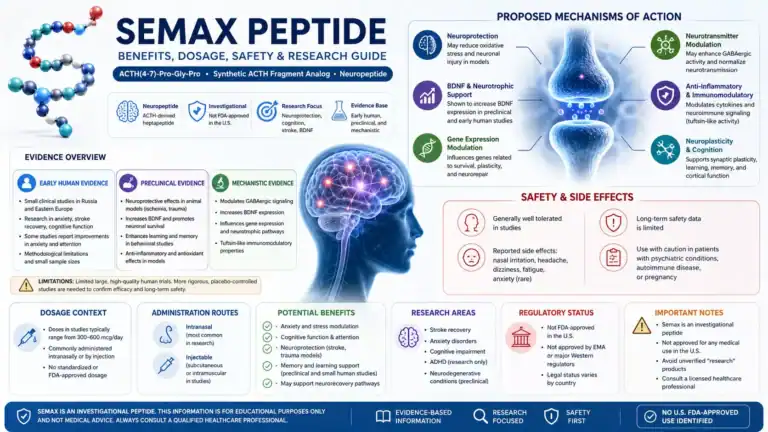 Semax peptide benefits dosage safety and research