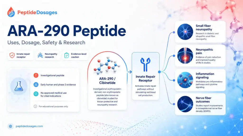 Ara 290 peptide uses dosage safety and research