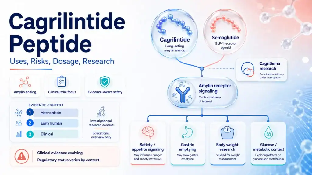Cagrilintide peptide uses risks dosage research