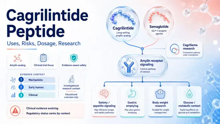 Cagrilintide peptide uses risks dosage research