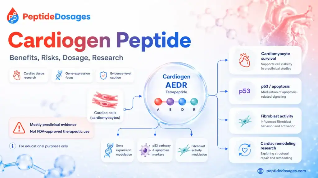 Cardiogen peptide benefits risks dosage research