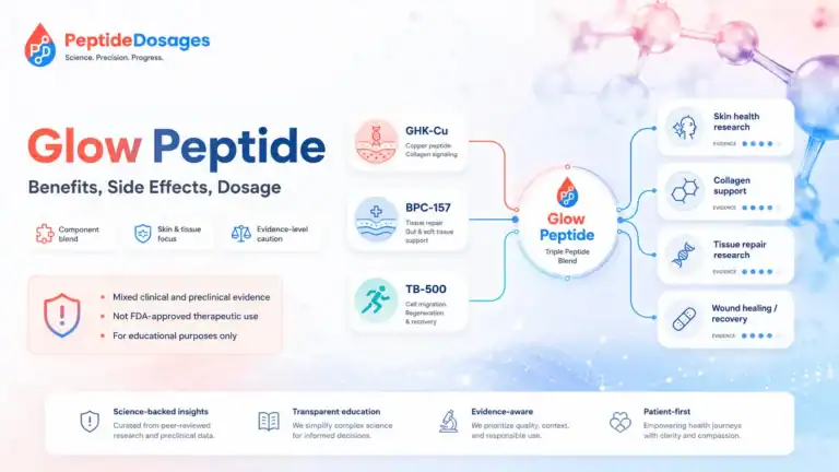 Glow peptide benefits side effects dosage