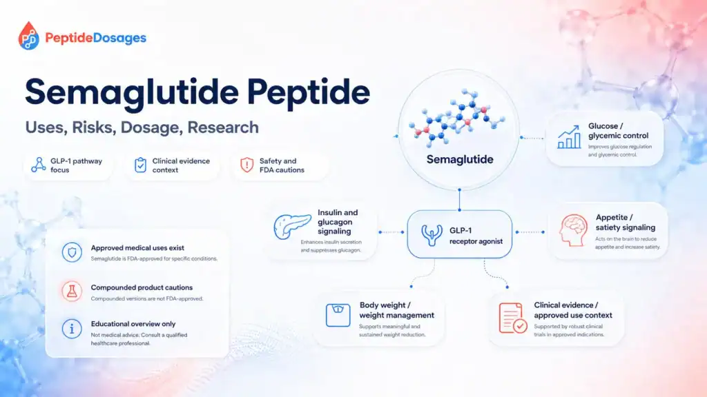 Semaglutide peptide uses risks dosage research