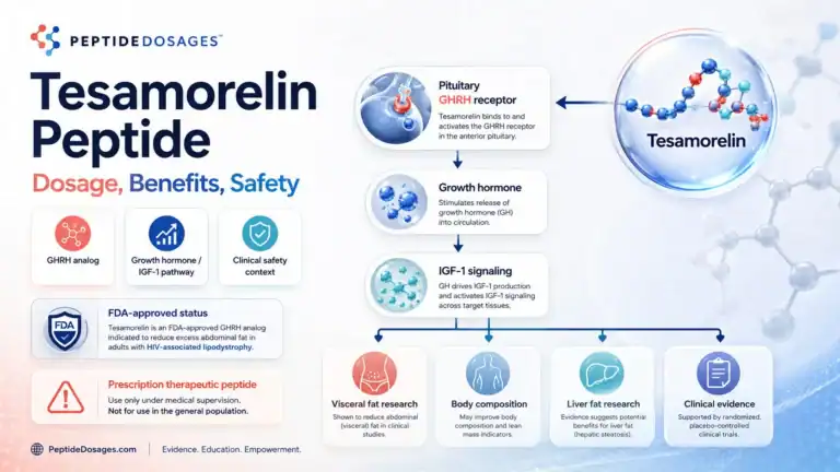 Tesamorelin peptide dosage benefits safety